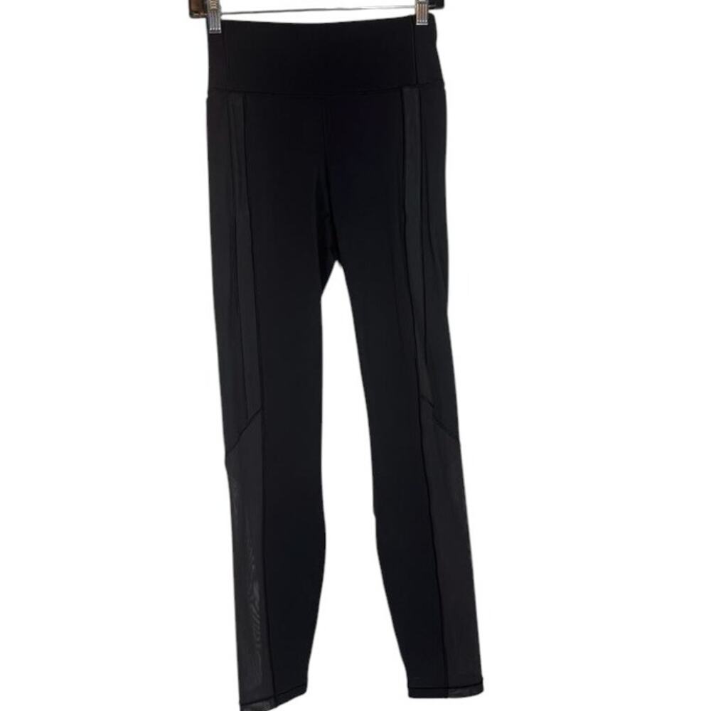 CALIA Black Mesh Panel Cropped Leggings Women’s M Athleisure
